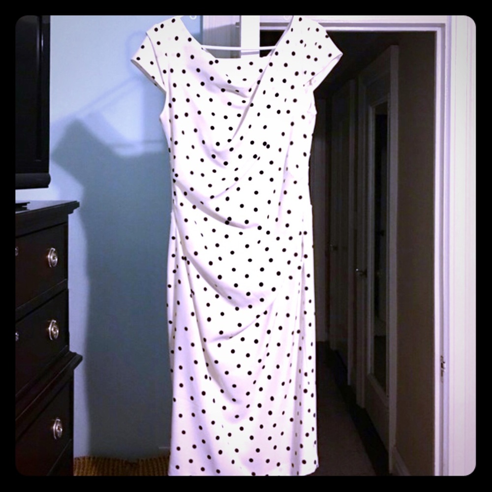 Adrianna Papell Polka dot shift dress